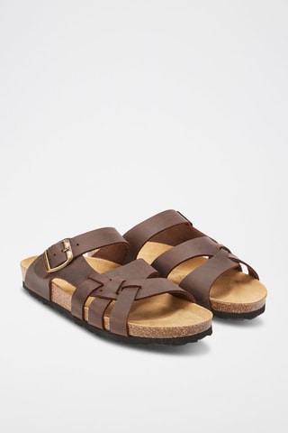 Sandalias de piel Alvaro - Marrón oscuro