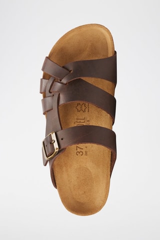 Sandalias de piel Alvaro - Marrón oscuro