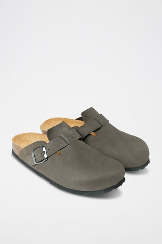Zuecos de nobuk Noe - Gris