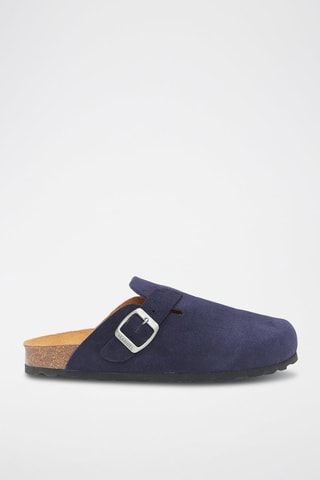 Zuecos de piel Noe - Azul marino
