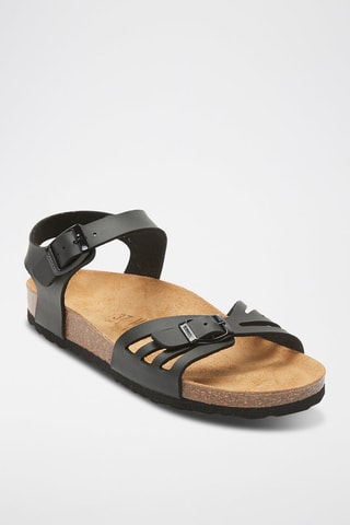Sandalias de ecopiel Neva - Marrón y negro
