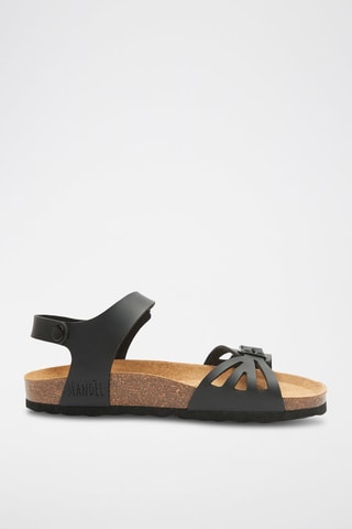 Sandalias de ecopiel Neva - Marrón y negro
