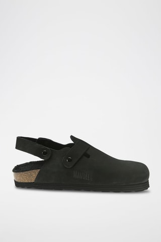 Zuecos de piel Oscar - Negro
