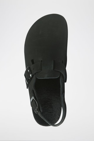 Zuecos de piel Oscar - Negro