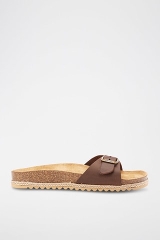 Sandalias de piel Agata - Marrón oscuro