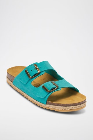 Sandalias de nobuk Alberto - Turquesa