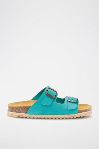 Sandalias de nobuk Alberto - Turquesa
