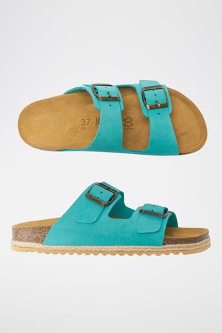 Sandalias de nobuk Alberto - Turquesa