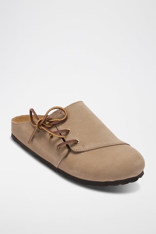 Zuecos de nobuk Ester - Topo