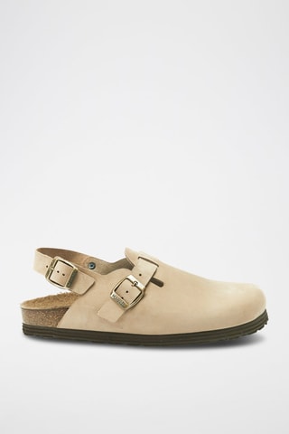 Zuecos de piel Oscar - Topo