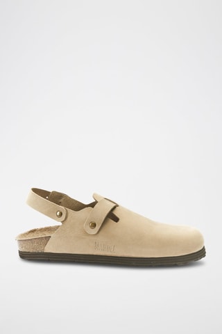 Zuecos de piel Oscar - Topo