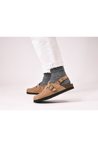 Zuecos de piel Oscar - Topo
