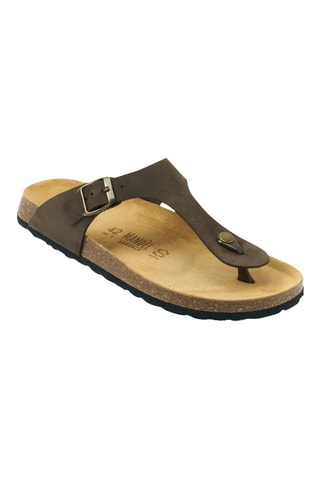 Chanclas de nobuk - Marrón oscuro