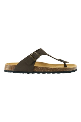 Chanclas de nobuk - Marrón oscuro