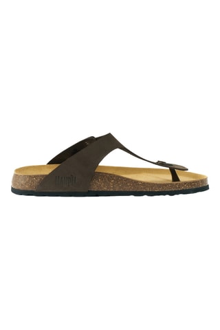 Chanclas de nobuk - Marrón oscuro