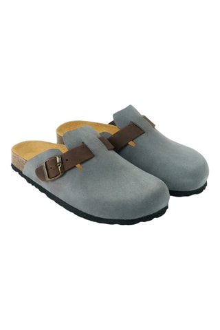 Zuecos de nobuk - Gris