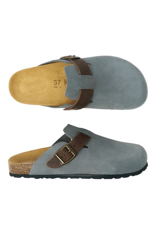 Zuecos de nobuk - Gris