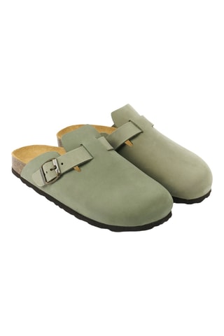 Zuecos de nobuk - Verde