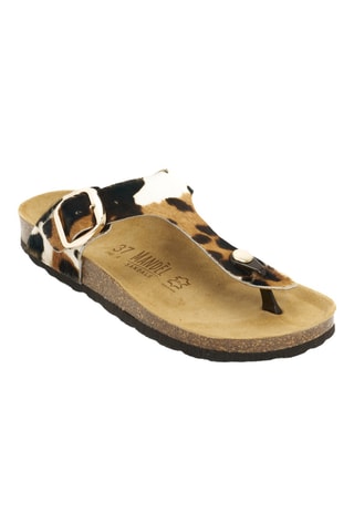 Chanclas de piel - Marrón