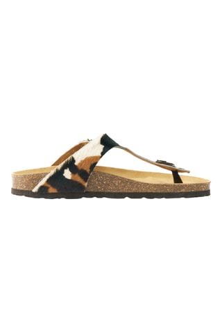 Chanclas de piel - Marrón