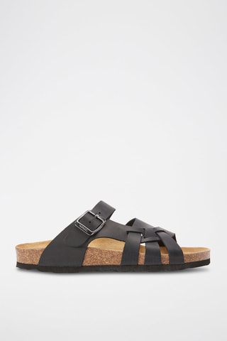 Sandalias de piel Alvaro - Negro