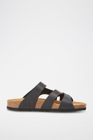 Sandalias de piel Alvaro - Negro