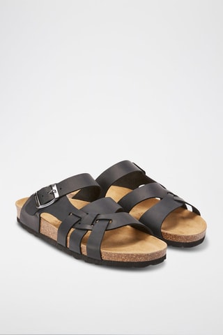 Sandalias de piel Alvaro - Negro