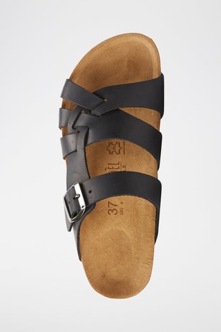 Sandalias de piel Alvaro - Negro