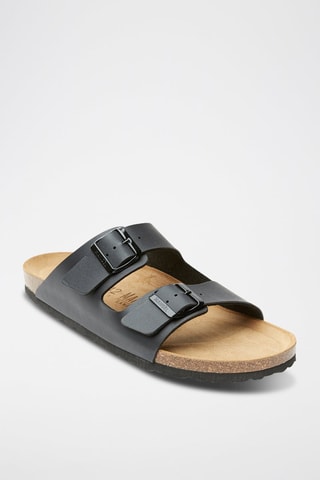 Sandalias de ecopiel Alberto - Marrón y negro