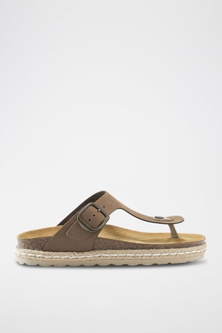 Chanclas de nobuk - Marrón
