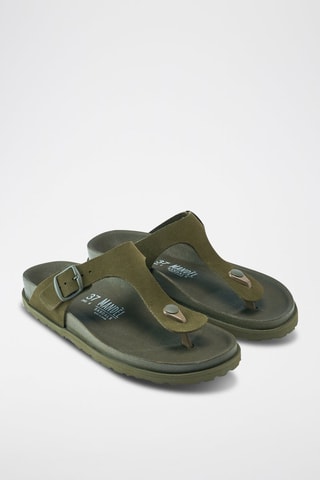 Chanclas de nobuk Gala - Verde