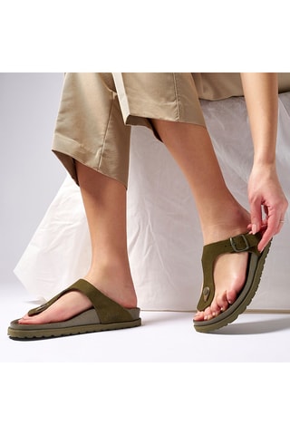 Chanclas de nobuk Gala - Verde