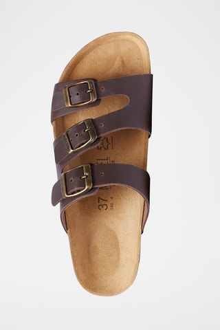 Sandalias de piel Paco - Marrón oscuro