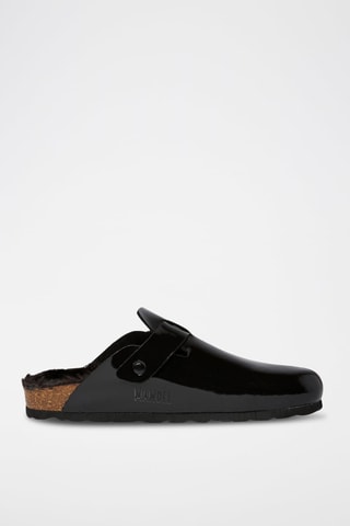 Zuecos de piel de charol Noe