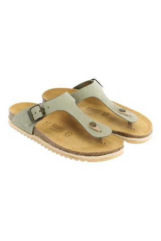Chanclas de nobuk - Verde