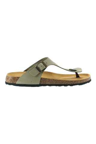 Chanclas de piel nobuk - Verde
