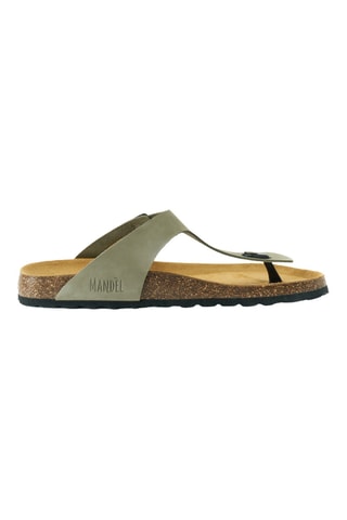 Chanclas de piel nobuk - Verde