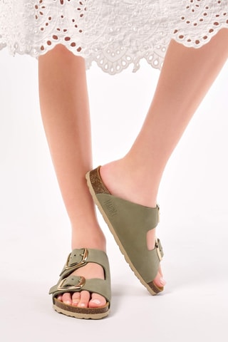 Sandalias de nobuk - Verde
