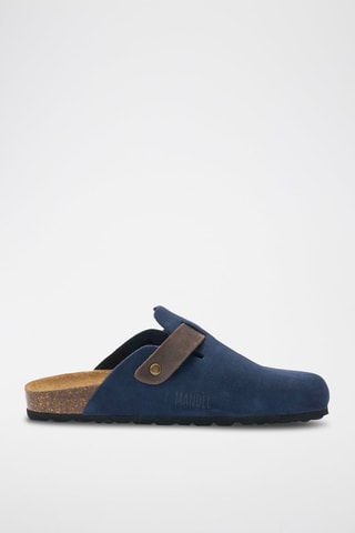 Zuecos de piel Noe - Azul marino