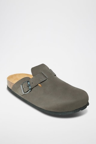Zuecos de nobuk Noe - Gris