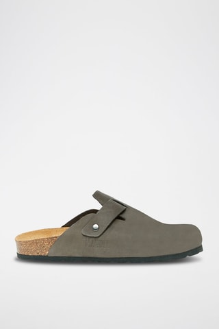 Zuecos de nobuk Noe - Gris