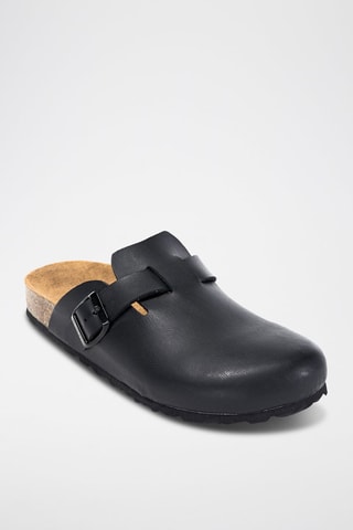 Zuecos de ecopiel Noe - Negro