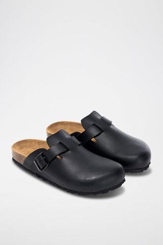Zuecos de ecopiel Noe - Negro