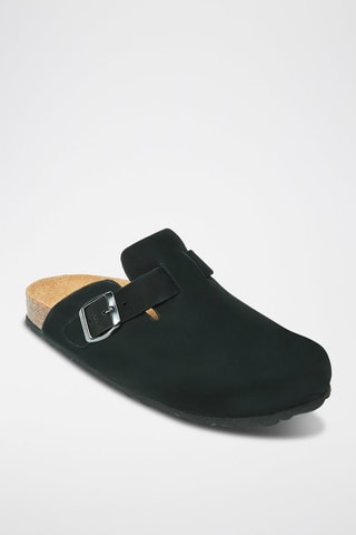 Zuecos de nobuk Noé - Negro