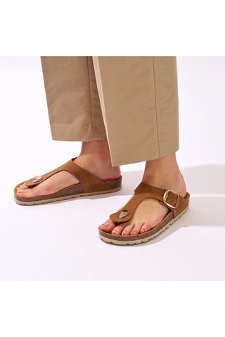 Chanclas Blanca - Marrón