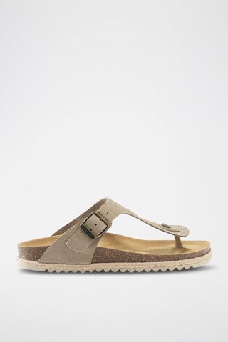 Chanclas de nobuk Blanca - Topo