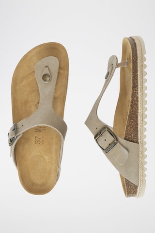 Chanclas de nobuk Blanca - Topo