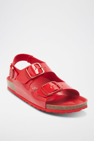 Sandalias con brillo Carlos - Rojo