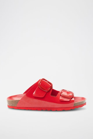 Sandalias con brillo Alberto - Rojo