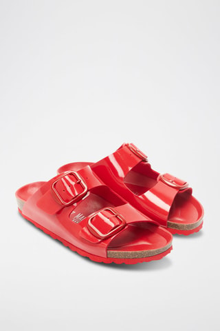 Sandalias con brillo Alberto - Rojo